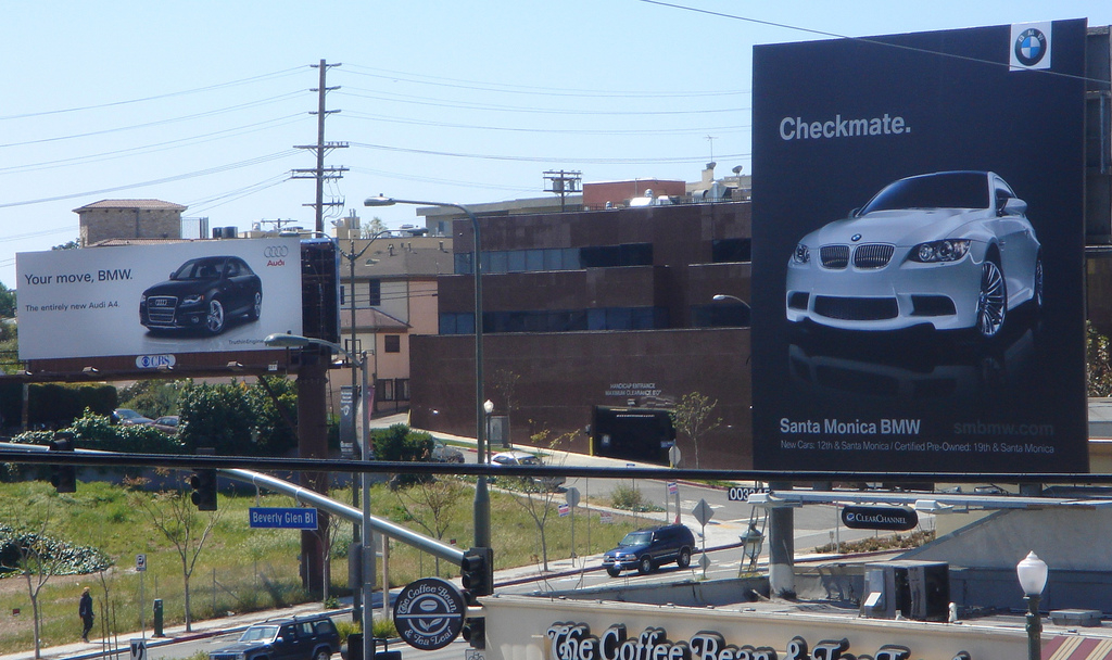 BMW Audi Billboard Battle