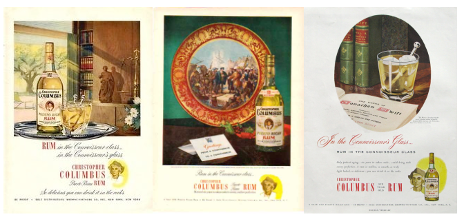 Christopher Columbus Vintage Rum Ads