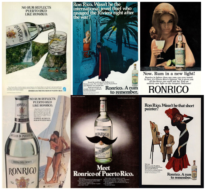 Vintage RonRico Ads