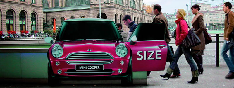 Mini Outdoor Advertising Idea